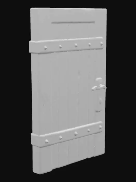 3D model for Rustic Wooden Door