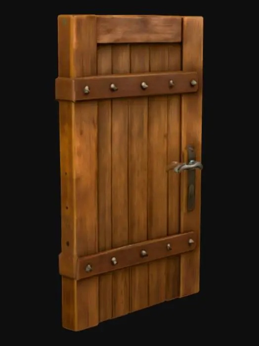3D model for Rustic Wooden Door