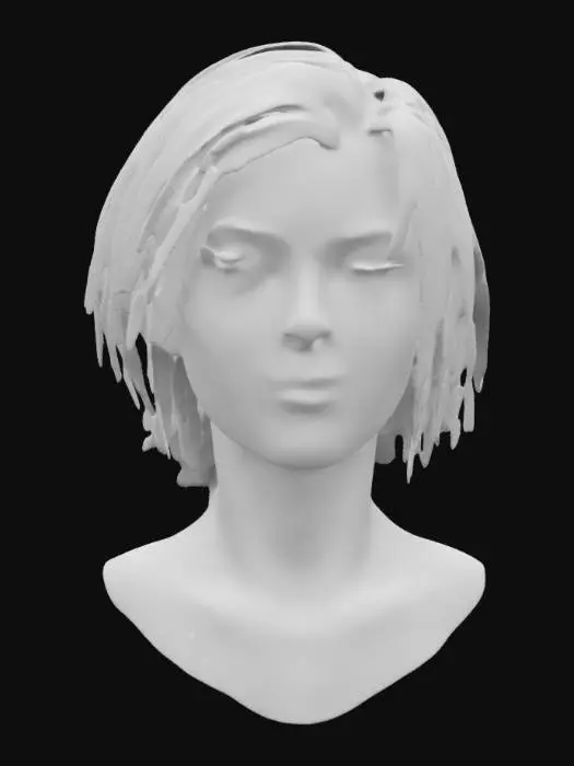 3D model for Portrait in Blue Dress