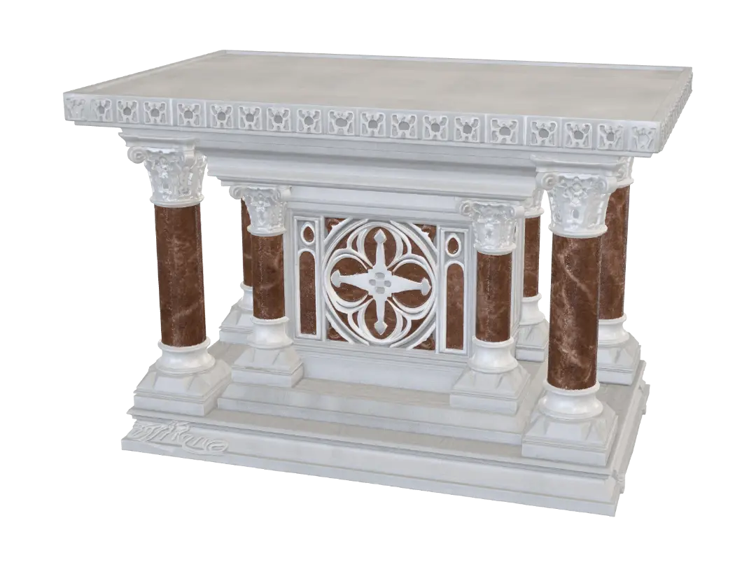 Marble Colonnade Mausoleum - Pillars 3D model, vytvořený pomocí AI