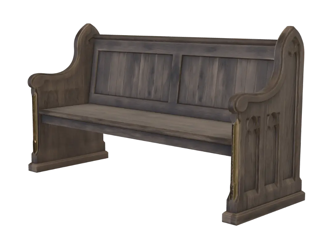 Modelo 3D de church seat pew, generado por IA