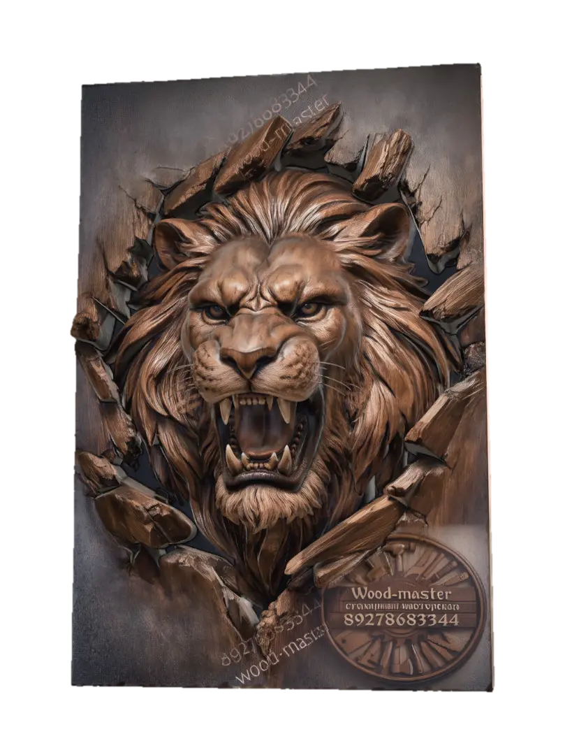 Roar Through Wood - Poster-3D-modell, genererad av AI