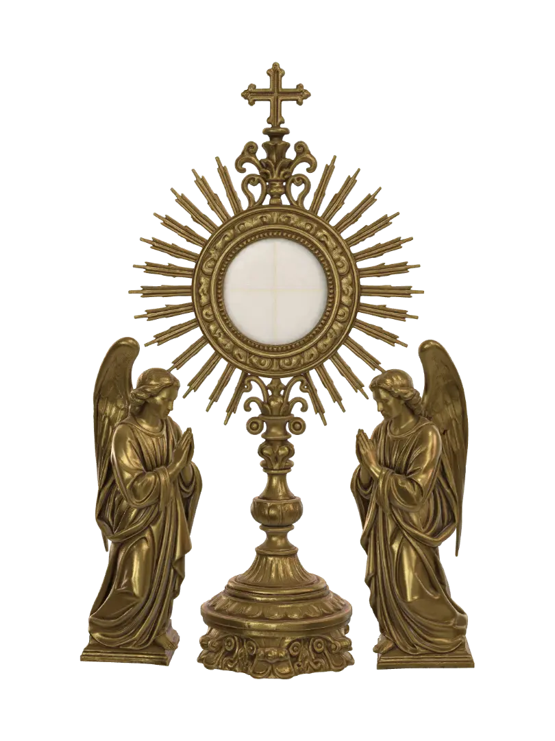 Modelo 3D de Golden Sunburst Monstrance with Angels - Church, generado por IA
