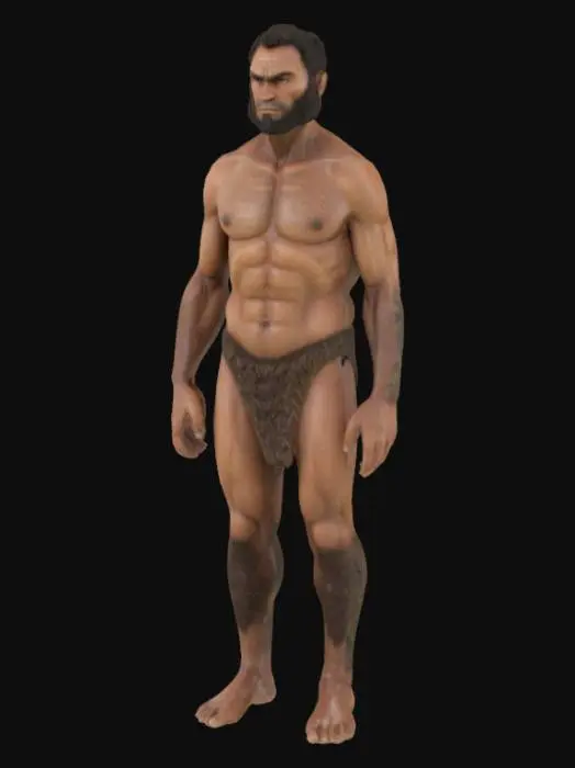 3D model for Neanderthal Illustration