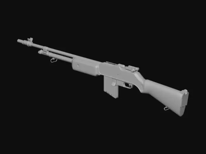 3D model for Rifle Side View