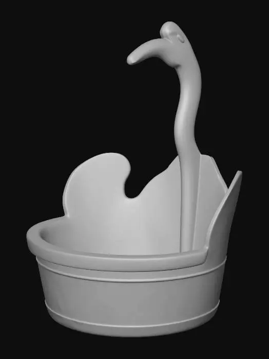 3D model for Swan-Handled Heart Basket
