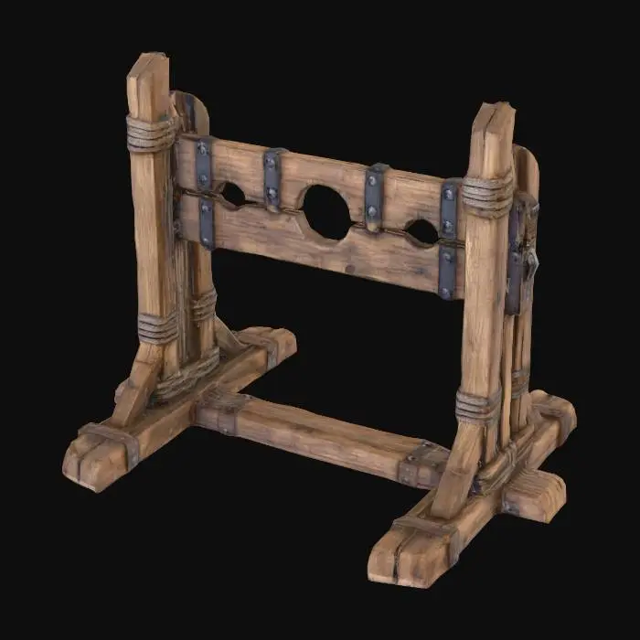 3D model for Medieval Stocks