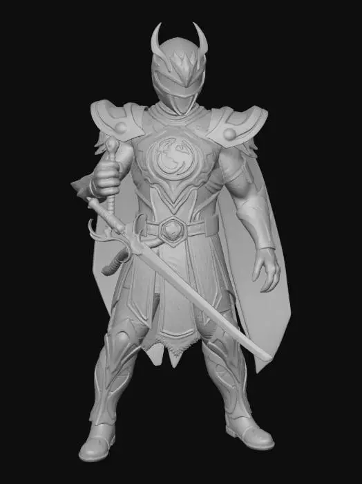 3D model for the green mighty morphing power ranger as a D&D character