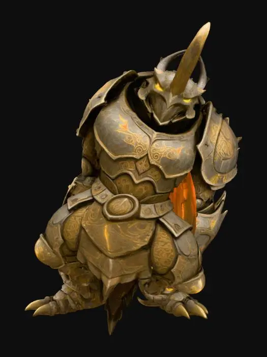 3D model for insect warrior creature armored