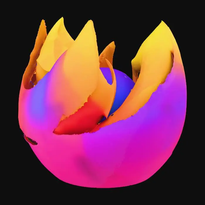 3D model for Firefox Logo