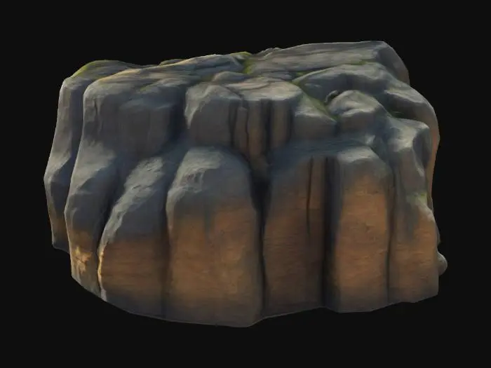 3D model for Game asset rocky cliffs