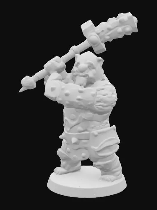 3D model for Bear Warrior Statue