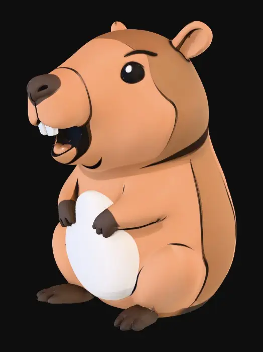 3D model for Happy Capybara