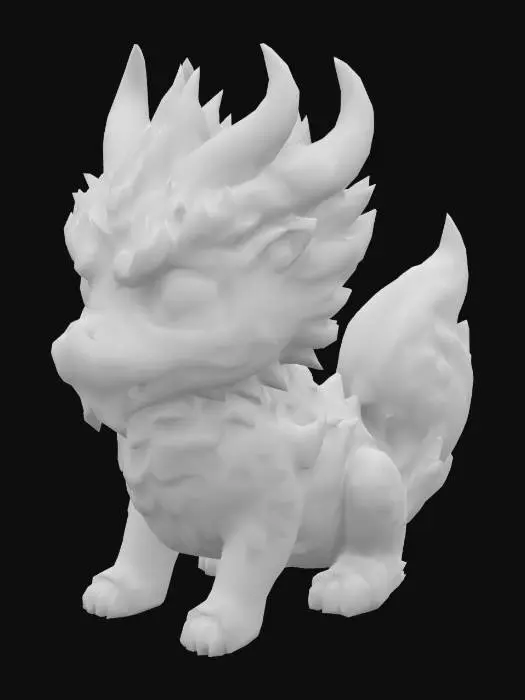 3D model for Golden Guardian Dragon