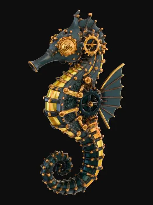 3D model for STEAMPUNK SEAHORSE