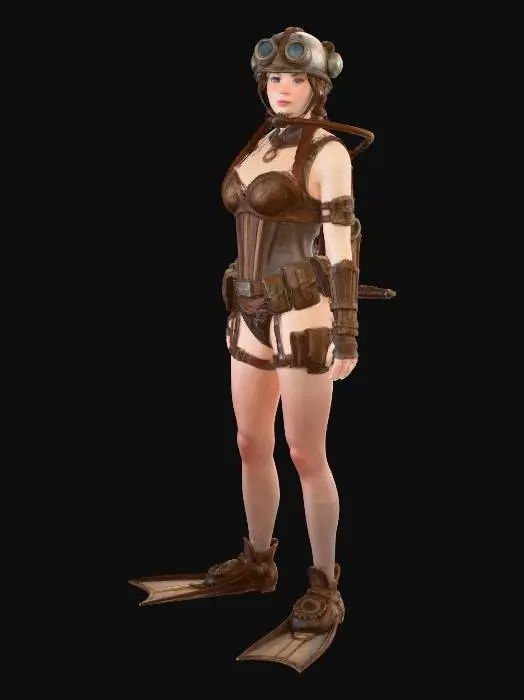 3D model for STEAMPUNK DIVERETTE