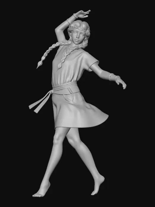 3D model for DANCER IN BLUE TUNIC