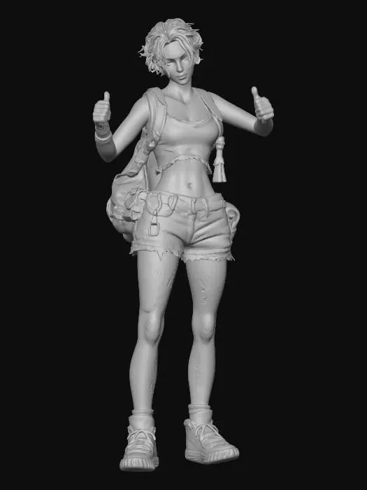 3D model for SHORT HAIRED HITCHHIKER