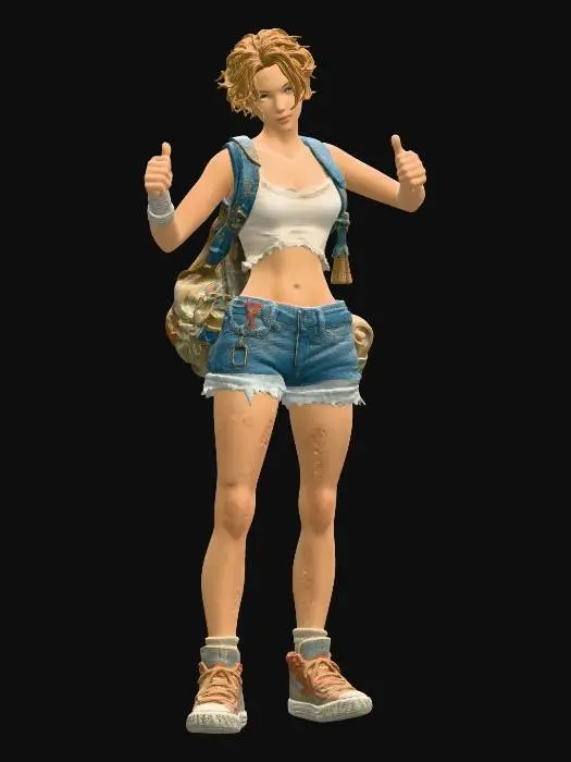 3D model for SHORT HAIRED HITCHHIKER