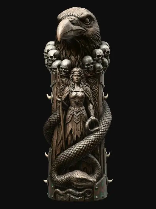 3D model for GODDESS MORRIGAN RAVEN