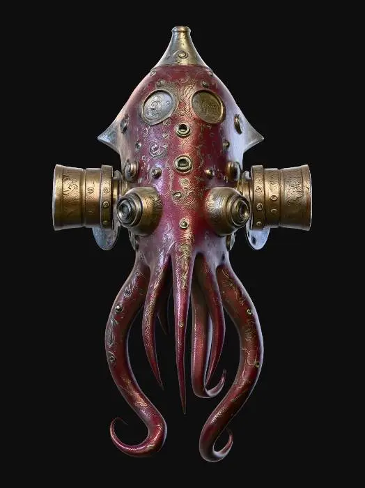 3D model for BRASS KRAKEN HELMET