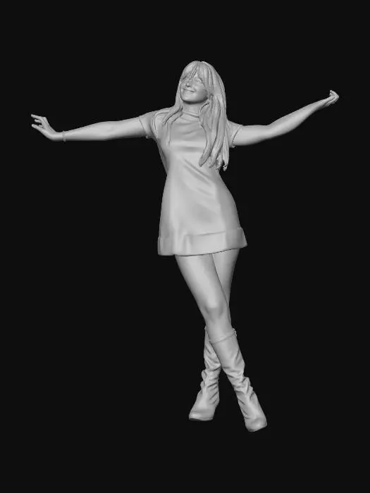 3D model for AME PEACH DRESSS