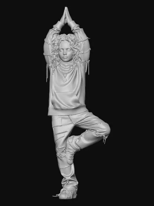 3D model for TREE POSE JAX GREY