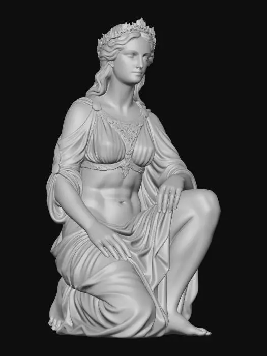 3D model for Laurel-Crowned Goddess