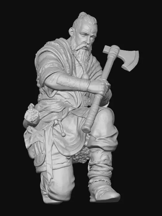 3D model for TATTOOED AXE WARRIOR