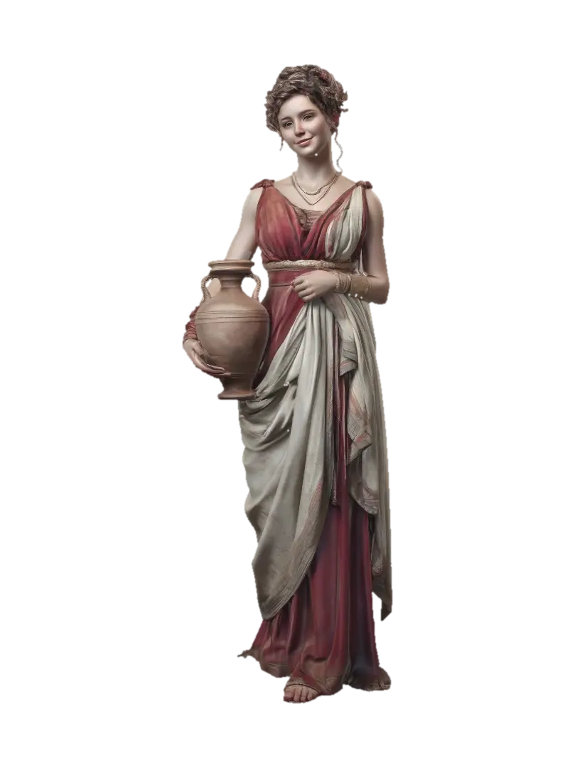 Amphora Bearer 3D model, vytvořený pomocí AI