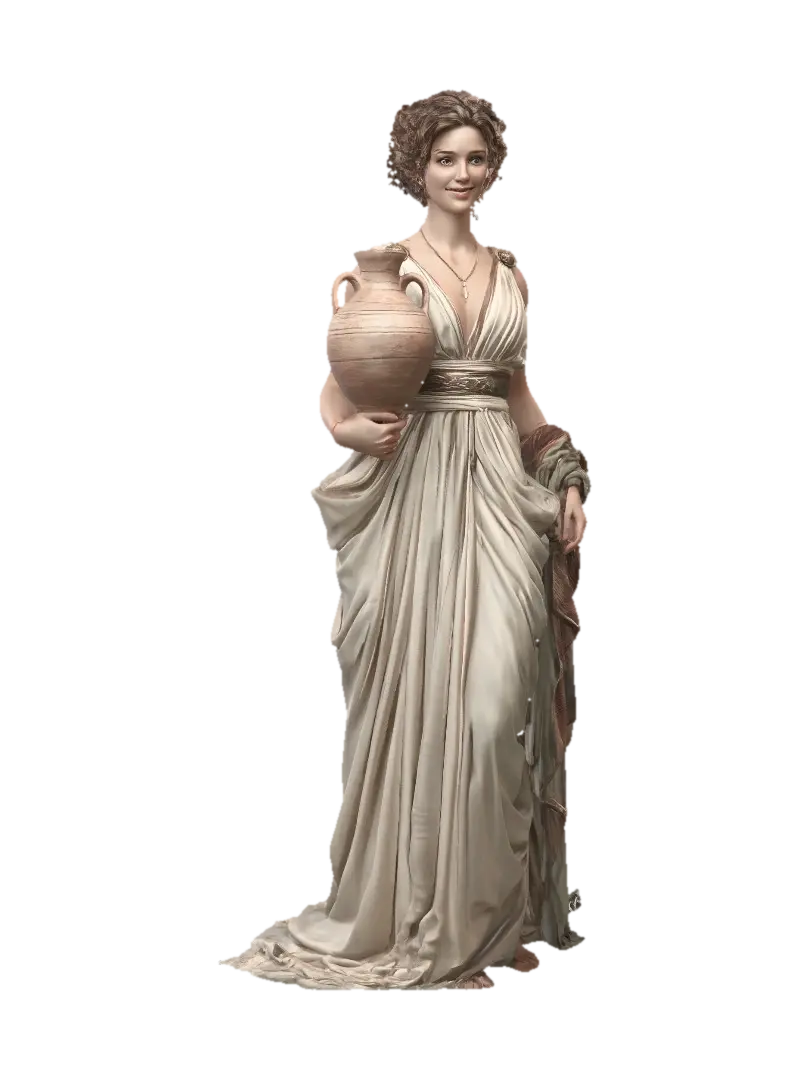 The Amphora Bearer - Urn 3D model, vytvořený pomocí AI