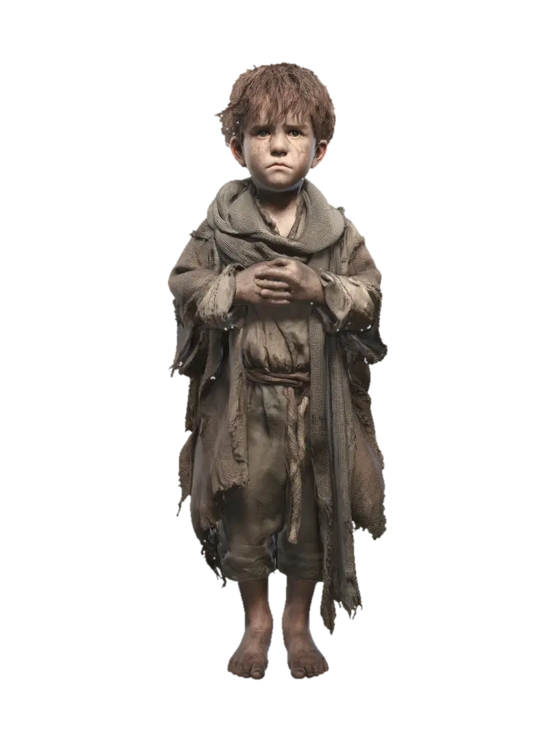 Dusty Child 3D model, vytvořený pomocí AI