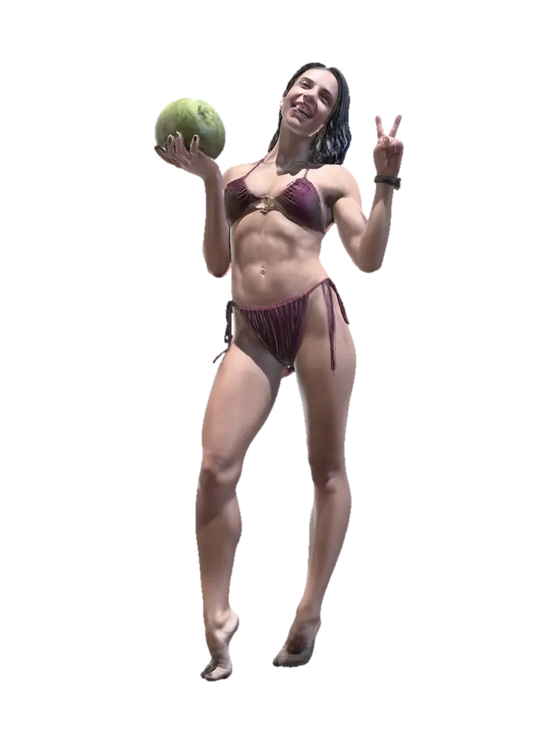 Coconut Beach Pose 3D model, vytvořený pomocí AI