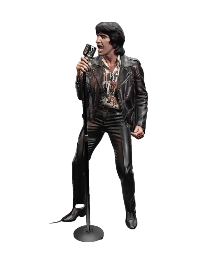 Vintage Rock Star on Stage - Rockstar 3D model, vytvořený pomocí AI