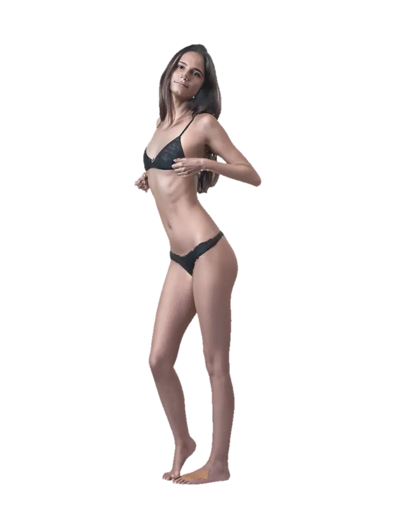 Model 3D Black Lace Boudoir Pose - Artnouveau, dijana oleh AI
