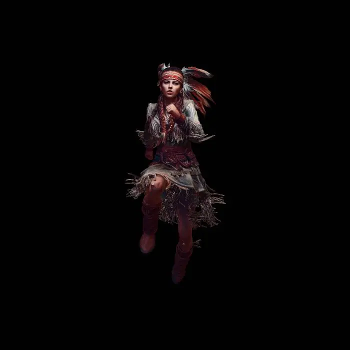 3D model for Feathered Warrior in Motion
