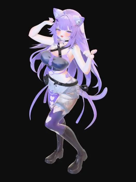 3D model for Catgirl in Lavender