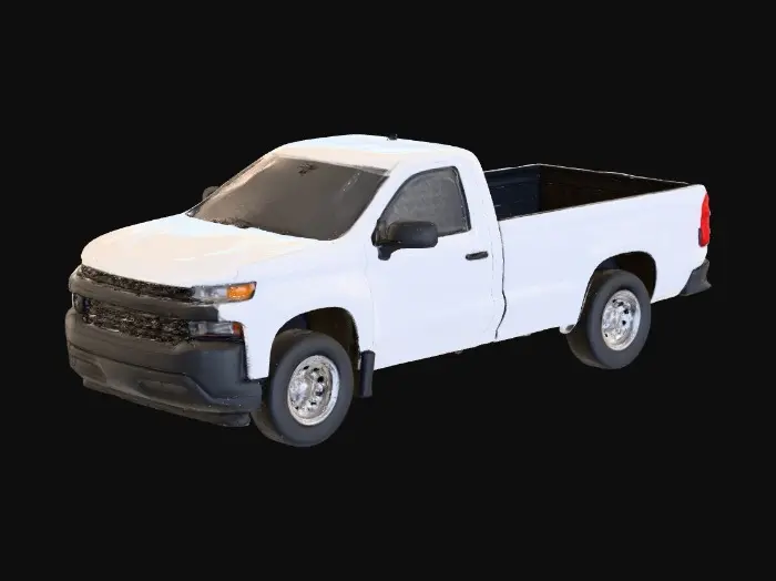 3D model for White Pickup Truck