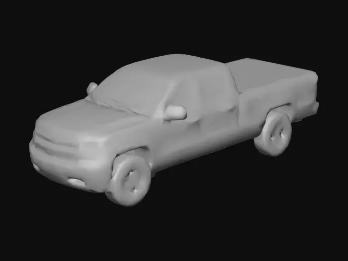 3D model for White Pickup Car