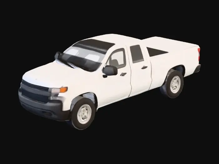 3D model for White Pickup Car