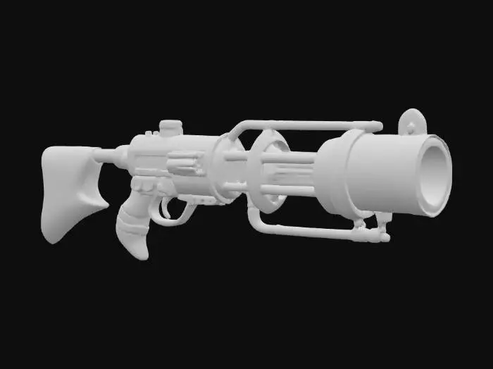 3D model for A suffisticated handheld plasmagun. It is version 2.7 of the famous RandollSupercollider. While keeping the characteristic green glow on both of the plama acceleration chambers of version 2.5, 2.7 now has golden pipes and amatures and a mahagony handle. This provides a more retrostyle compaired to the previous versions and makes it look less like a toy.