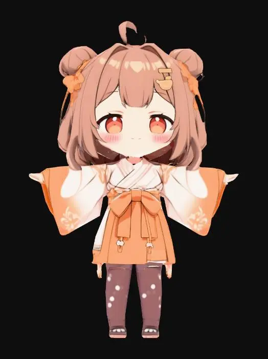 3D model for Chibi Kimono Character
