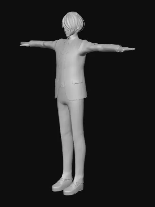 3D model for T-Pose in Purple Suit