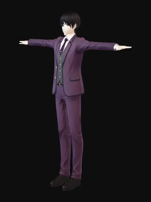 3D model for Purple Suit T-Pose