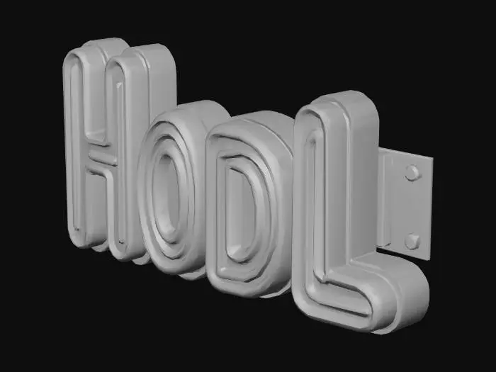 3D model for HODL Sign