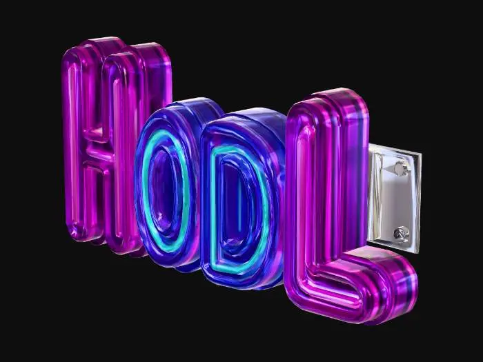 3D model for HODL Sign