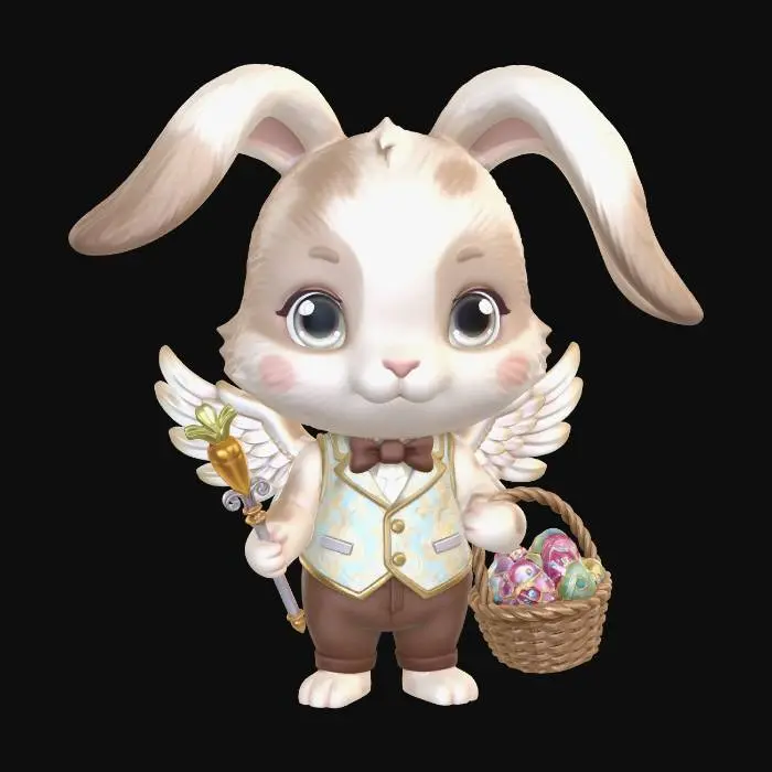 3D model for Winged Easter Bunny, #EasterEgg2026#