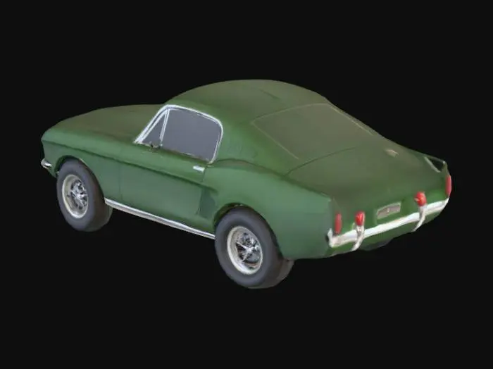 3D model for Green Classic Mustang