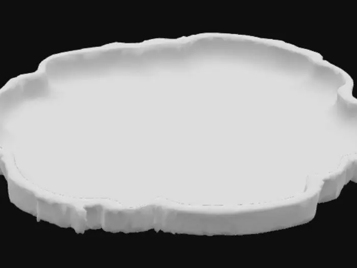 3D model for A high resolution hand painted colorful driftwood platter, #PBR#