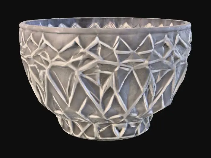 3D model for A transparent multifaceted crystal bowl 